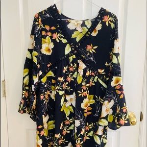 Long floral shirt